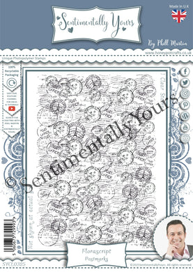 Phill Martin Sentimentally Yours A6 Clear Stamp - Florascript : Postmarks