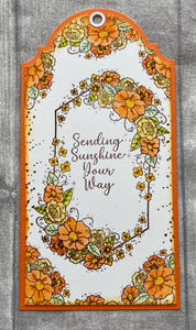 Phill Martin Sentimentally Yours A6 Clear Stamp - Floral Curios : Posy Chic Label