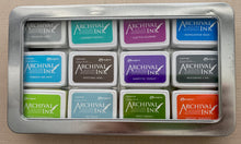Pre-Loved : 12 x Mini Archival Ink Pads and Storage Tin