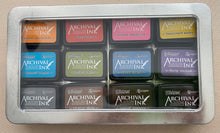 Pre-Loved : 12 x Mini Distress Archival Ink Pads and Storage Tin