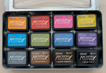 Pre-Loved : 12 x Mini Distress Archival Ink Pads and Storage Tin