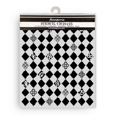 Stamperia Furry Friends - Rhombus Stencil