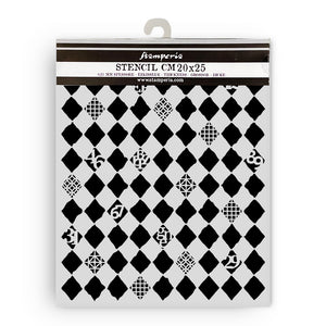 Stamperia Furry Friends - Rhombus Stencil