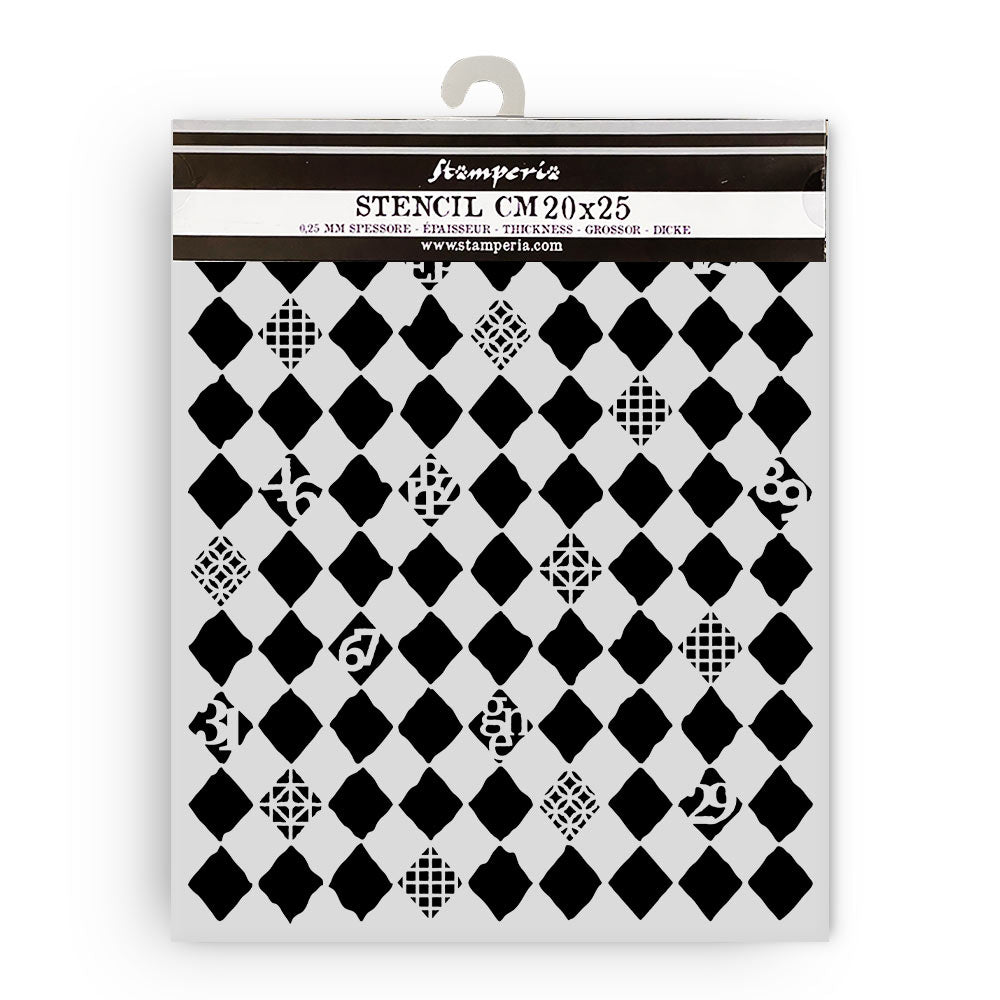 Stamperia Furry Friends - Rhombus Stencil