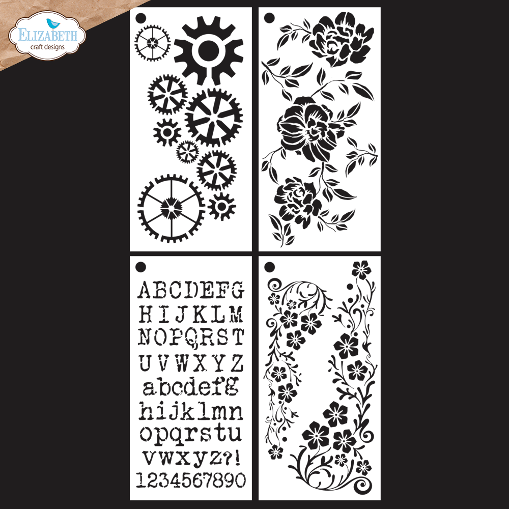 Elizabeth Craft Designs - Art Journal Specials : Journal Stencils 8