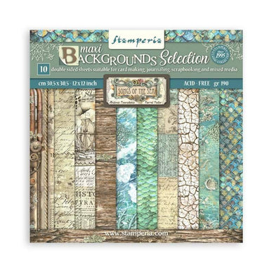 Stamperia 12 x 12 Paper Pad : Backgrounds Songs of the Sea