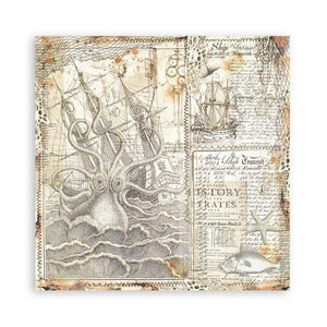 Stamperia 12 x 12 Paper Pad : Backgrounds Songs of the Sea