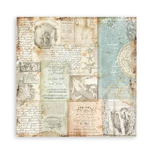 Stamperia 12 x 12 Paper Pad : Backgrounds Songs of the Sea