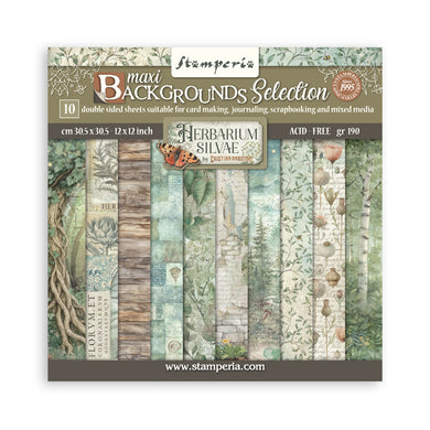 Stamperia Herbarium Silvae - 12 x 12 Double Sided Backgrounds Paper Pad