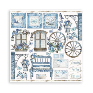 Stamperia 12 x 12 Paper Pad : Blue Land