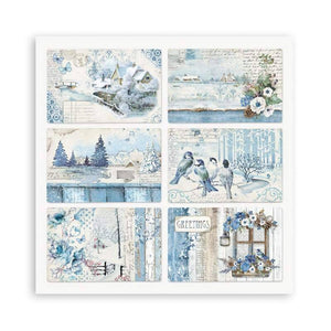 Stamperia 12 x 12 Paper Pad : Blue Land