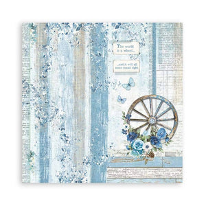 Stamperia 8 x 8 Paper Pad : Blue Land