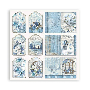 Stamperia 12 x 12 Paper Pad : Blue Land