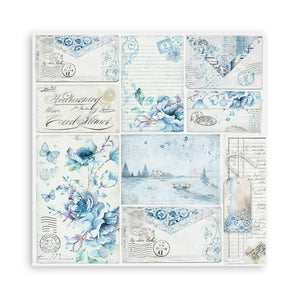 Stamperia 12 x 12 Paper Pad : Blue Land