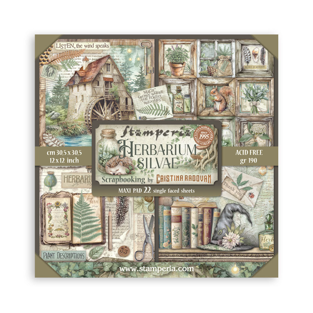 Stamperia Herbarium Silvae - 12 x 12 Single Faced Paper Pad