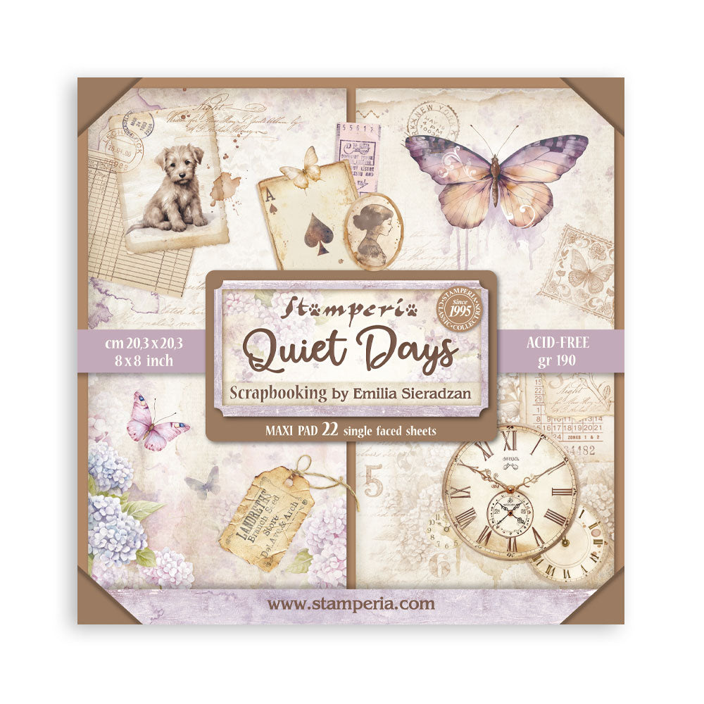 Stamperia Quiet Days - 8 x 8 Single Faced Paper Pad