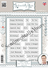 Phill Martin Sentimentally Yours A6 Clear Stamp Set - Just Saying Mini Ticket Tapetastic : Essentials