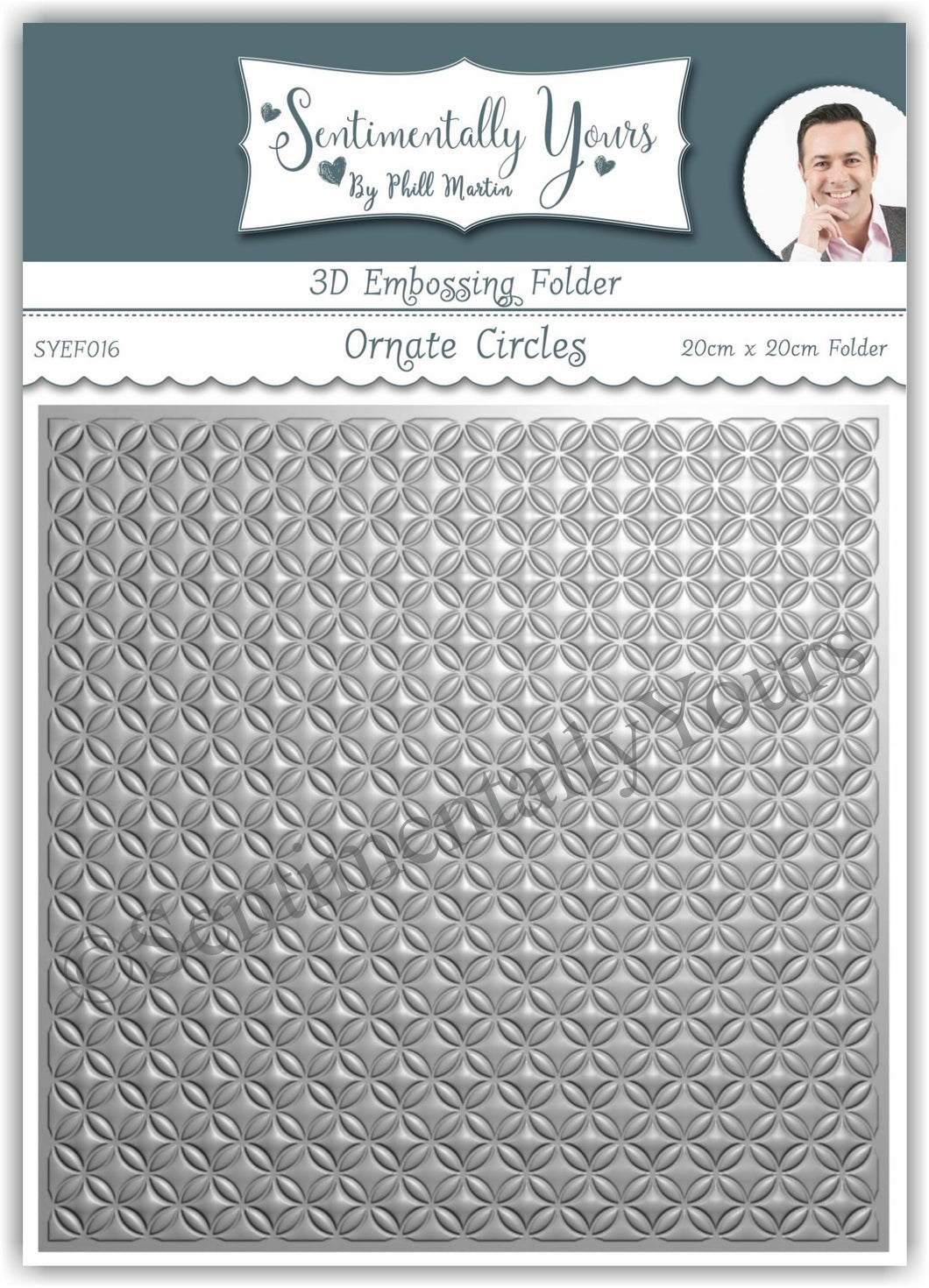 Phill Martin Sentimentally Yours 3D Embossing Folder - Ornate Circles