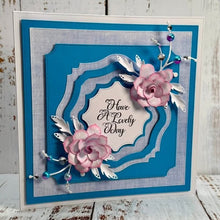 Phill Martin Sentimentally Yours Colour Coordinates 8 x 8 Paper Pack - Distressed Linen in shades of Blue