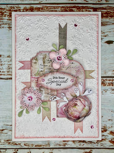 Phill Martin Sentimentally Yours 3D Embossing Folder - Daisy Cascade