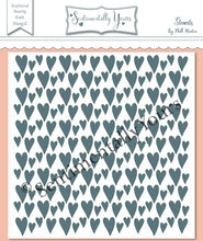 Sentimentally Yours 6 x 6 Stencil : Scattered Hearts