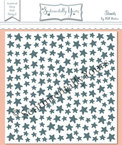 Sentimentally Yours 6 x 6 Stencil : Scattered Stars