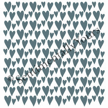 Sentimentally Yours 6 x 6 Stencil : Scattered Hearts