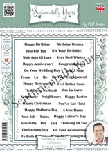 Phill Martin Sentimentally Yours A6 Clear Stamp Set - Sentiment Builder Collection : Accessory Sentiments