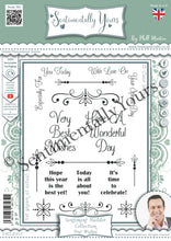 Phill Martin Sentimentally Yours A6 Clear Stamp Set - Sentiment Builder Collection : Best Wishes