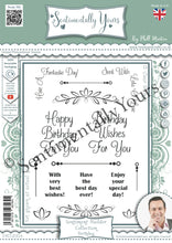 Phill Martin Sentimentally Yours A6 Clear Stamp Set - Sentiment Builder Collection : Birthday