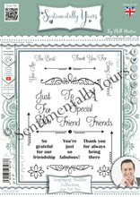 Phill Martin Sentimentally Yours A6 Clear Stamp Set - Sentiment Builder Collection : Just For You