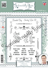Phill Martin Sentimentally Yours A6 Clear Stamp Set - Sentiment Builder Collection : Sent With Love