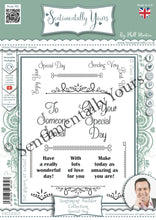 Phill Martin Sentimentally Yours A6 Clear Stamp Set - Sentiment Builder Collection : Special Day