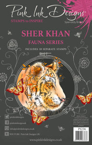 Pink Ink Designs A5 Clear Stamp Set - Fauna Series : Sher Khan