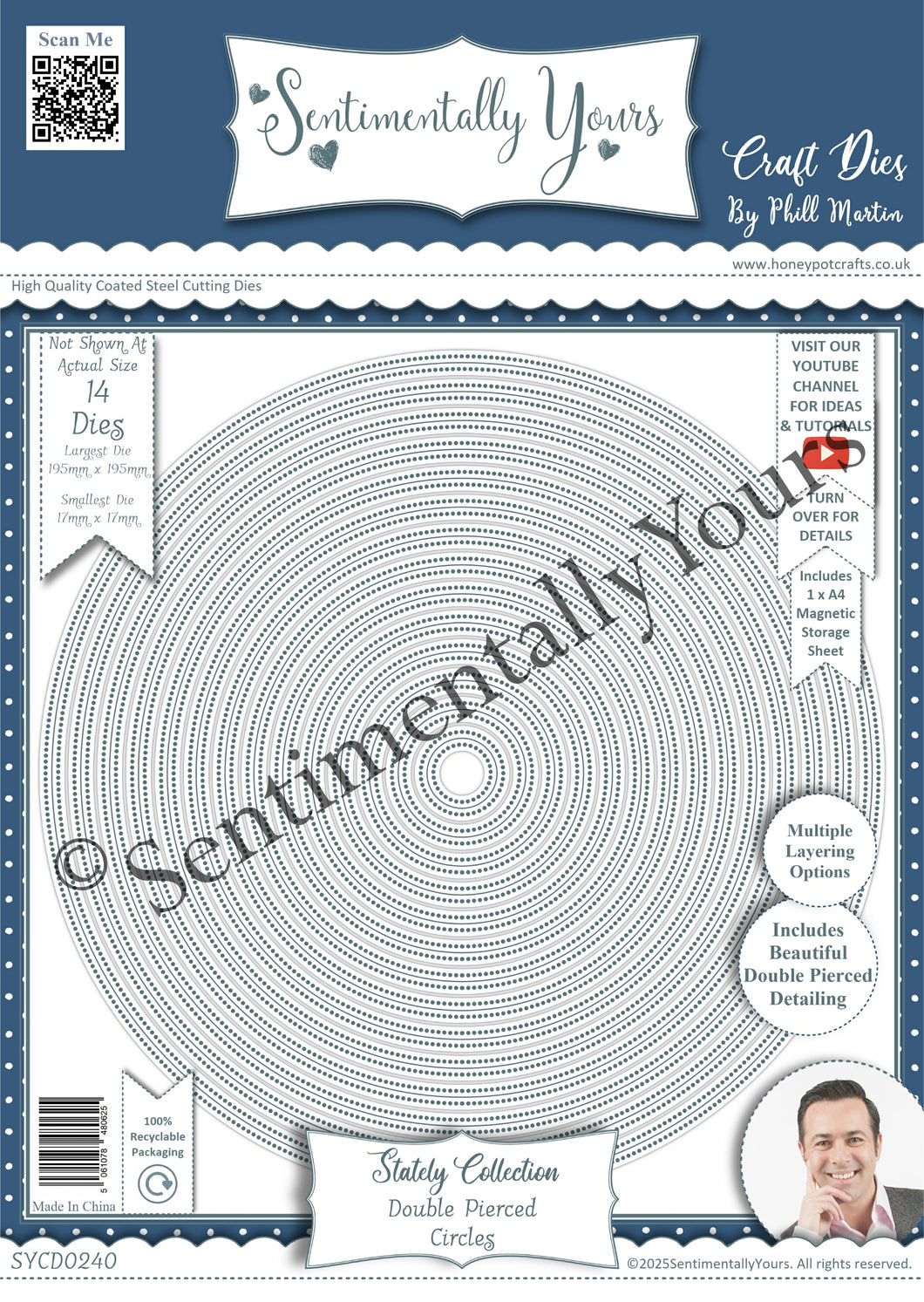 Phill Martin Sentimentally Yours Stately Collection - Double Pierced Circles