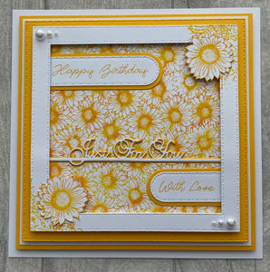 Phill Martin Sentimentally Yours A6 Clear Stamp - Sunflower Parade : Script Sentiments