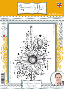 Phill Martin Sentimentally Yours A6 Clear Stamp - Sunflower Parade : Graceful