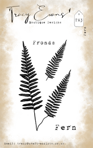 Tracy Evans Boutique Designs A7 Stamp Set TE3 - Fern