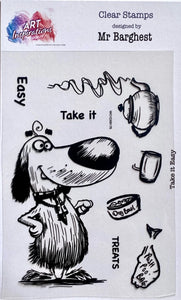 Art Inspirations Mr Barghest A7 Stamp Set - Take It Easy