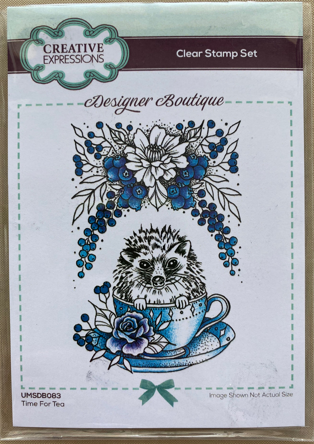 Pre-Loved : Creative Expressions Designer Boutique A6 Clear Stamp Set - Time For Tea