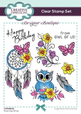 Creative Expressions Designer Boutique A6 Clear Stamp - From Owl of Us