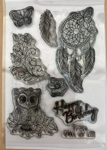 Pre-Loved : Creative Expressions Designer Boutique A6 Clear Stamp Set - From Owl Of Us