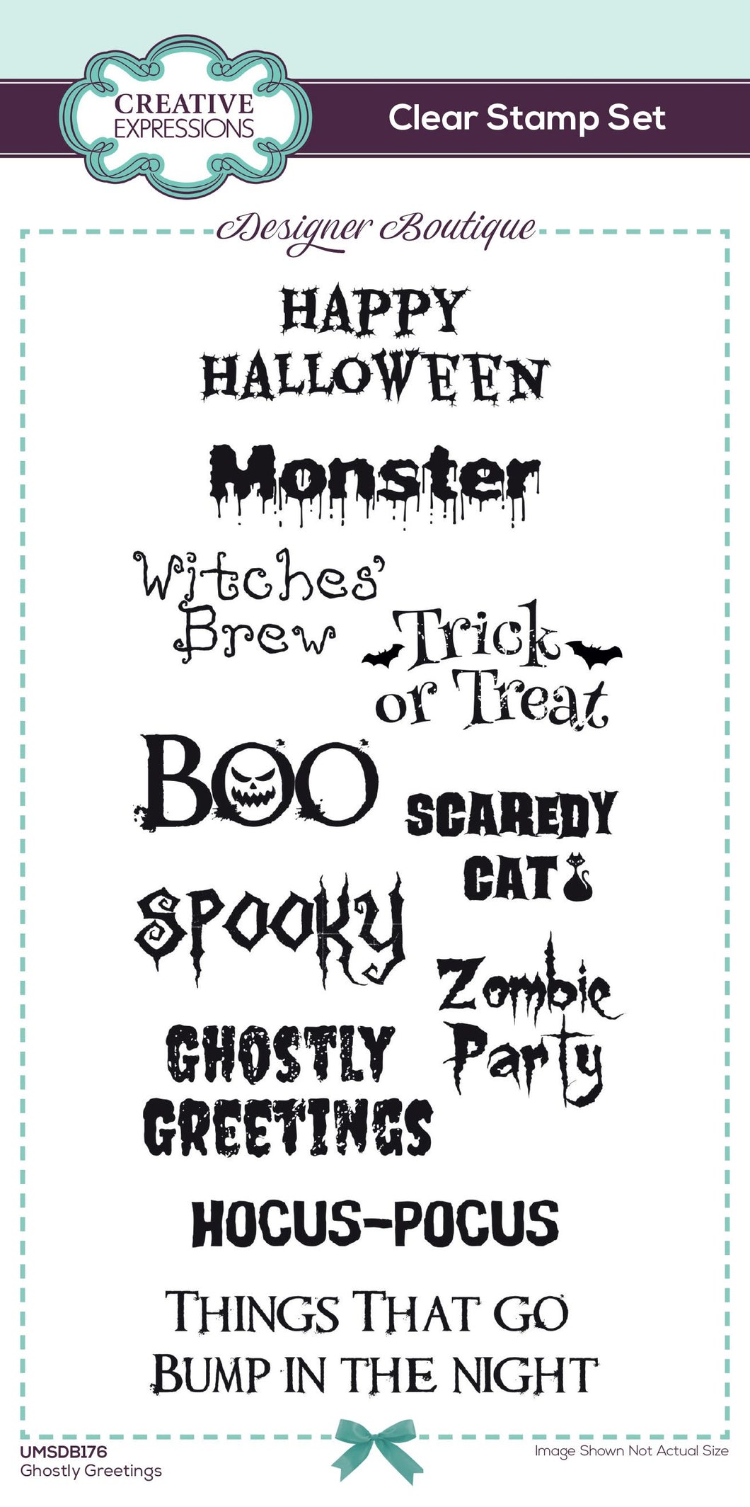 Creative Expressions Designer Boutique DL Clear Stamp Set - Ghostly Greetings