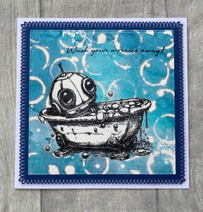 Creative Expressions Andy Skinner Rubber Stamp Set - Botology Wash Your Worries Away