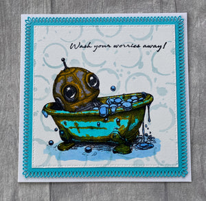 Creative Expressions Andy Skinner Rubber Stamp Set - Botology Wash Your Worries Away