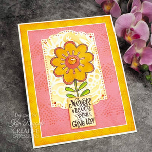 Woodware Clear Magic Single - Petal Doodles Never Give Up