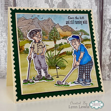 Sue Wilson Vintage Wisdom Collection - Murray, Ethel and Ralph Tee Off Clear Stamp Set