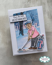 Sue Wilson Vintage Wisdom Collection - Murray, Ethel and Ralph Tee Off Clear Stamp Set