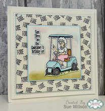 Sue Wilson Vintage Wisdom Collection - Murray, Ethel and Ralph Tee Off Clear Stamp Set