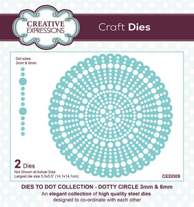 Creative Expressions Dies to Dot Collection - Dotty Circle 3mm & 6mm